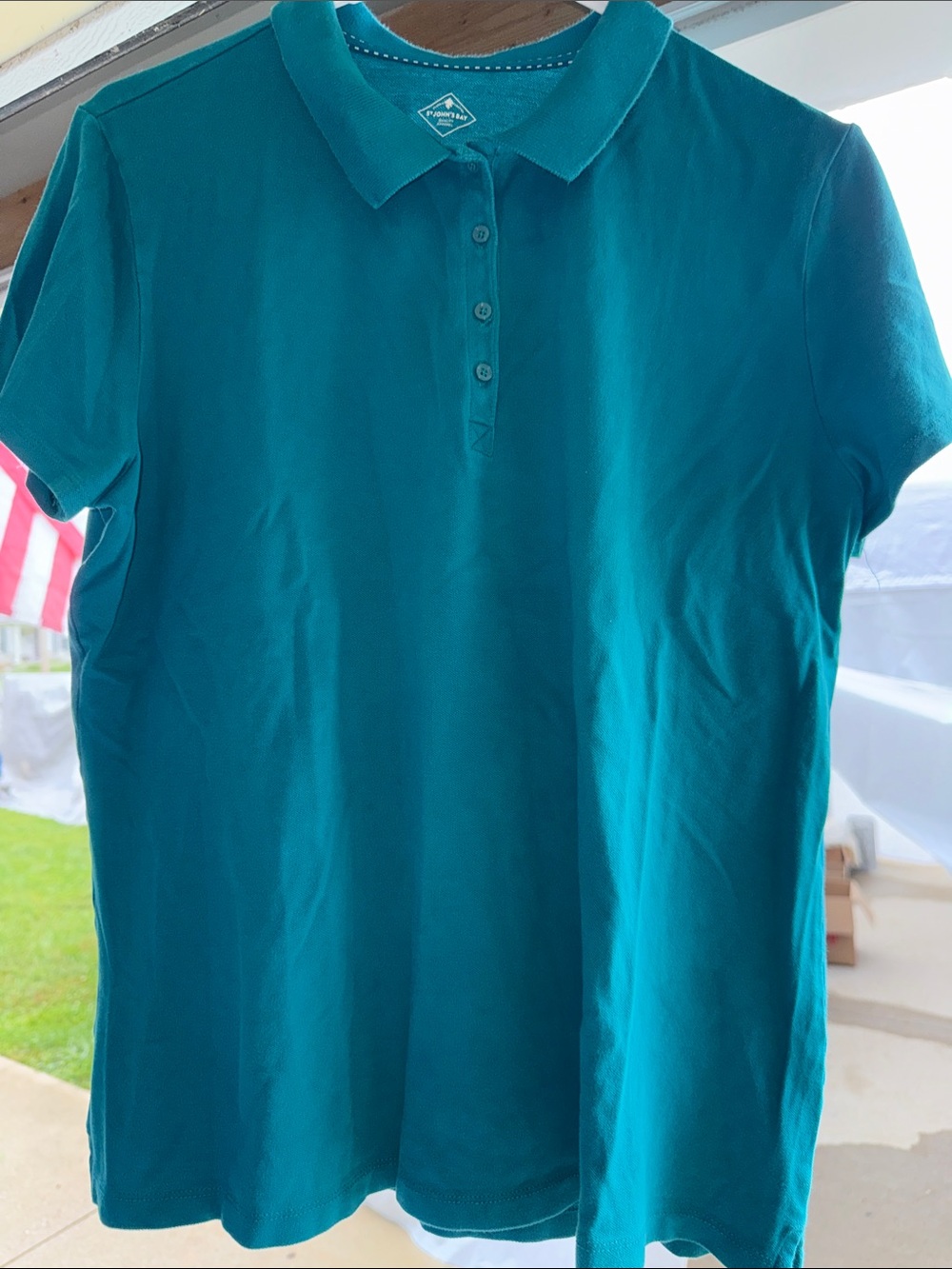 EUC ST. JOHNS BAY WOMENS LARGE & XL BUNDLE OF 8 SHORT SLEEVE POLO’S - Picture 7 of 9
